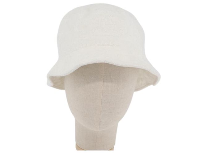CHANEL COCO Cappello Mark Pile Bianco CC Auth YKZ968A - view 2