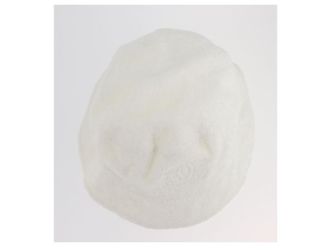 CHANEL COCO Cappello Mark Pile Bianco CC Auth YKZ968A - view 8