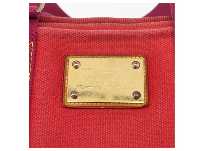 LOUIS VUITTON Antigua Cabas MM Borsa Tote Rossa M40034 LV Auth BA12006 Rosso - vista 17