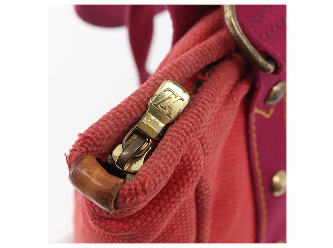 LOUIS VUITTON Antigua Cabas MM Borsa Tote Rossa M40034 LV Auth BA12006 Rosso - vista 18