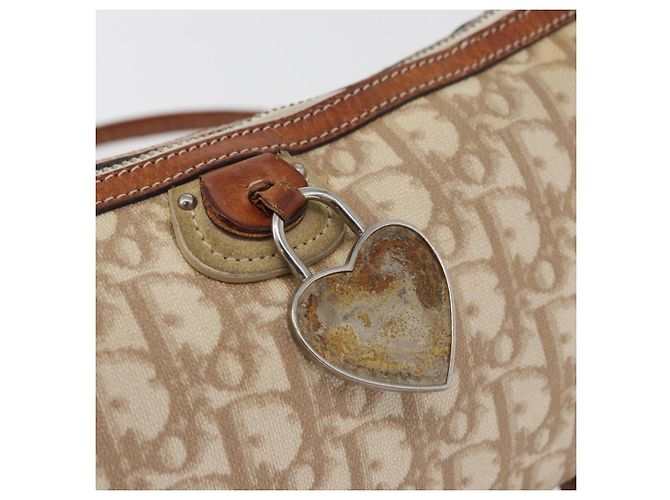 Borsa a spalla Christian Dior Trotter Romantic in PVC beige argento Auth BAZ781 - vista 14