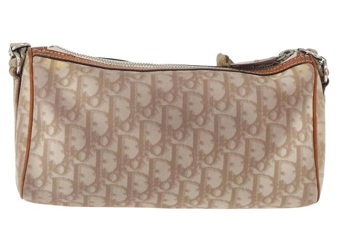 Borsa a spalla Christian Dior Trotter Romantic in PVC beige argento Auth BAZ781 - vista 3