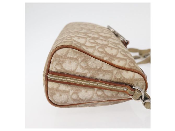 Borsa a spalla Christian Dior Trotter Romantic in PVC beige argento Auth BAZ781 - vista 4