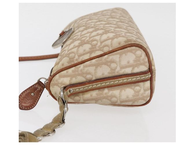 Borsa a spalla Christian Dior Trotter Romantic in PVC beige argento Auth BAZ781 - vista 5