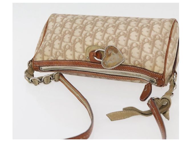 Borsa a spalla Christian Dior Trotter Romantic in PVC beige argento Auth BAZ781 - vista 6