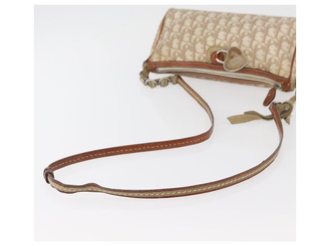 Borsa a spalla Christian Dior Trotter Romantic in PVC beige argento Auth BAZ781 - vista 7