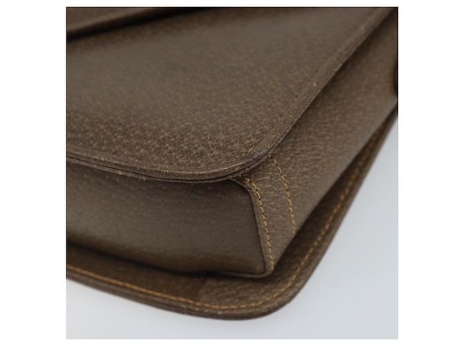 Gucci Borsa a Spalla in Pelle Grigia Oro Auth YKZ007 Marrone D'oro - vista 10