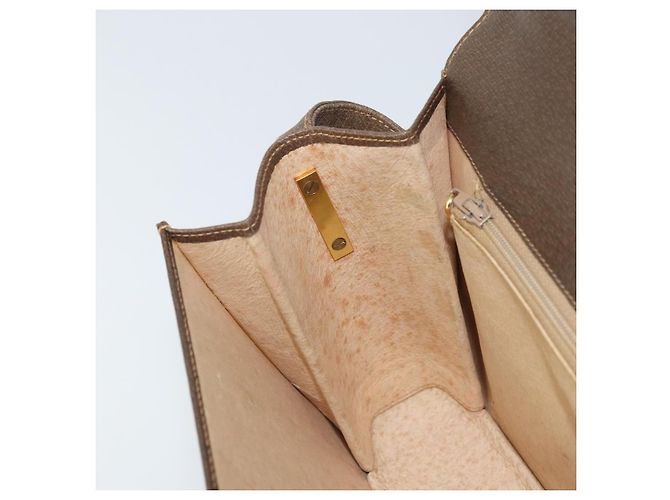 Gucci Borsa a Spalla in Pelle Grigia Oro Auth YKZ007 Marrone D'oro - vista 20