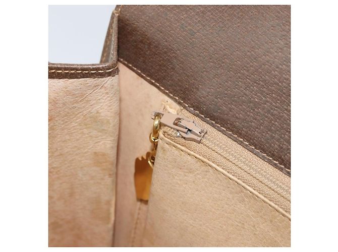 Gucci Borsa a Spalla in Pelle Grigia Oro Auth YKZ007 Marrone D'oro - vista 21