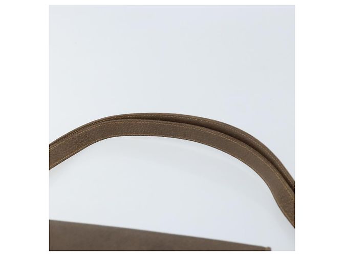 Gucci Borsa a Spalla in Pelle Grigia Oro Auth YKZ007 Marrone D'oro - vista 8