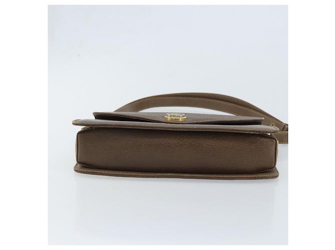 Gucci Borsa a Spalla in Pelle Grigia Oro Auth YKZ007 Marrone D'oro - vista 9