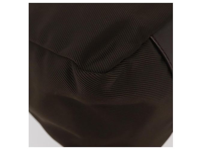 Borsa a mano in nylon Gucci Bamboo 2 vie marrone argento 000 2404 0509 Auth INZ083 - vista 14
