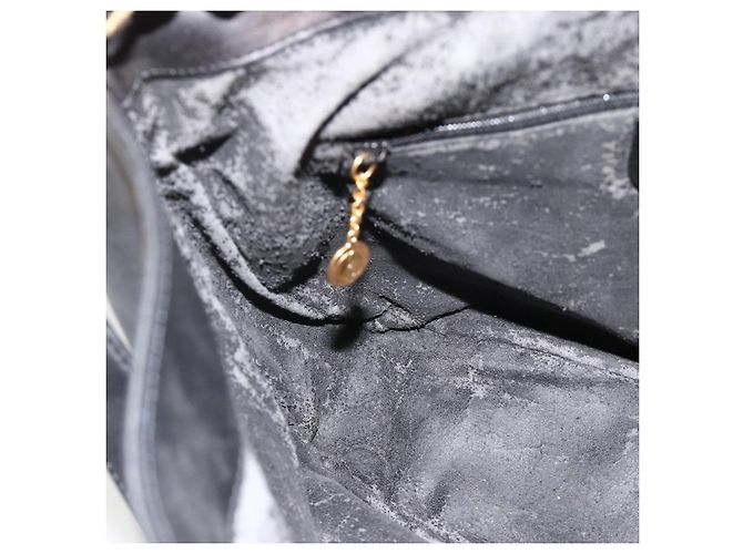Borsa a Spalla in Pelle Gucci Bamboo 2way Nera Oro 001 1781 1638 Auth BAZ883 Nero D'oro - vista 19