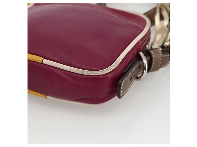 LOEWE Borsa a Spalla Anagramma Pelle Argento Rossa Auth 172343V Rosso - vista 15