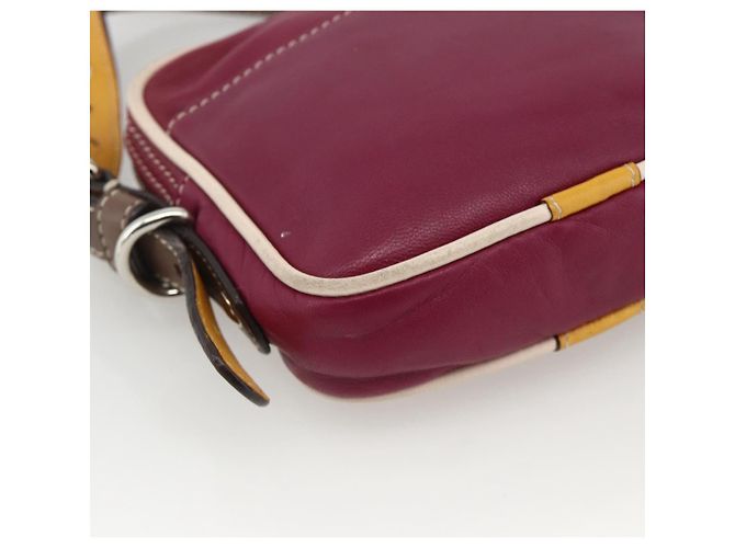 LOEWE Borsa a Spalla Anagramma Pelle Argento Rossa Auth 172343V Rosso - vista 16