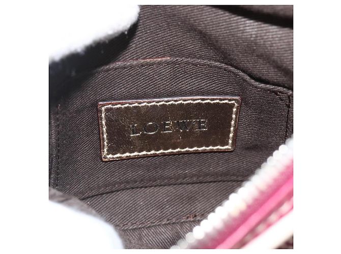 LOEWE Borsa a Spalla Anagramma Pelle Argento Rossa Auth 172343V Rosso - vista 17