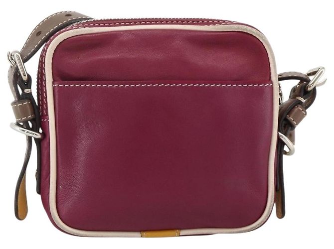 LOEWE Borsa a Spalla Anagramma Pelle Argento Rossa Auth 172343V Rosso - vista 2