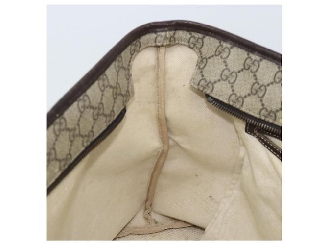 Gucci Borsa Tote GG Supreme in PVC Beige Argento 211137 Auth YKZ140 - vista 21