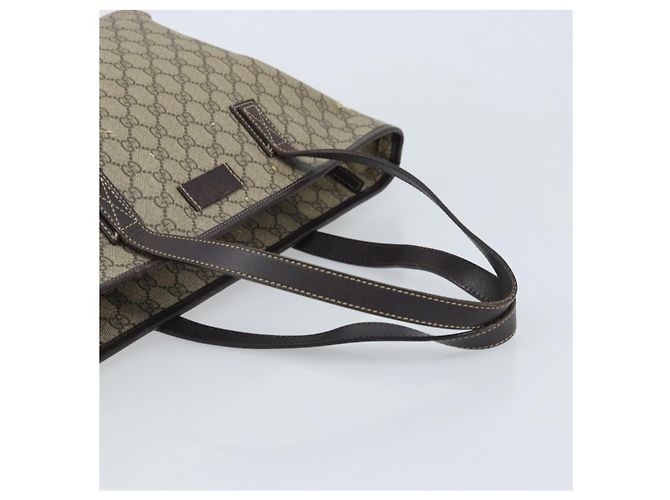 Gucci Borsa Tote GG Supreme in PVC Beige Argento 211137 Auth YKZ140 - vista 7