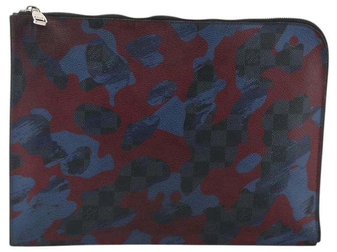 LOUIS VUITTON Pochette Jour GM Camouflage Damier Cobalt Borsa N63292 Auth YKZ1164 - vista 13