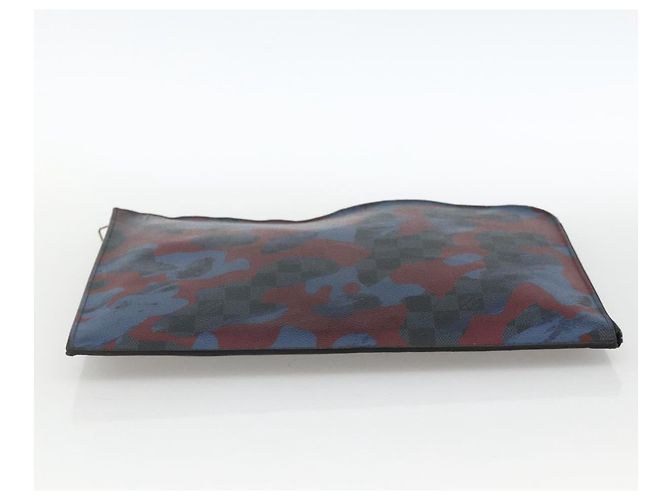 LOUIS VUITTON Pochette Jour GM Camouflage Damier Cobalt Borsa N63292 Auth YKZ1164 - vista 6