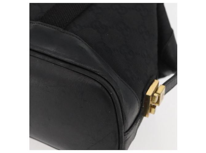 Borsa a mano in tela GG Gucci Nera Oro 92734 Auth bs34247 Nero D'oro - vista 11