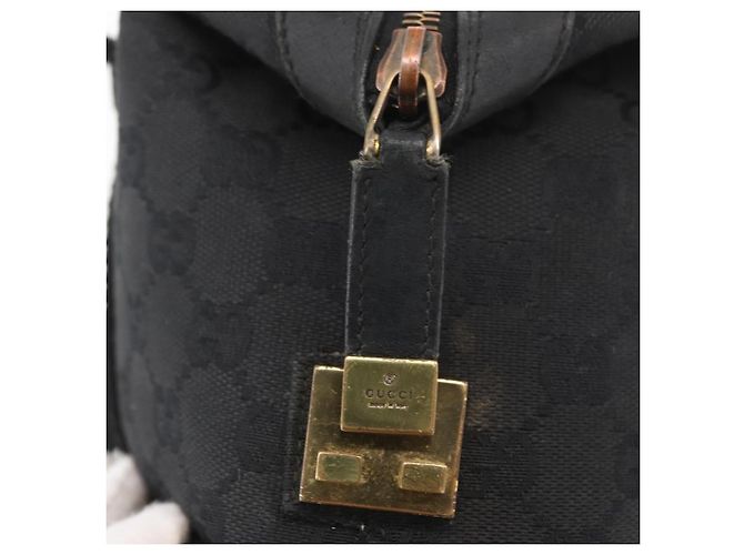 Borsa a mano in tela GG Gucci Nera Oro 92734 Auth bs34247 Nero D'oro - vista 14