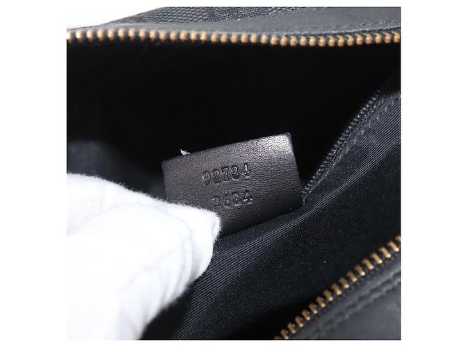 Borsa a mano in tela GG Gucci Nera Oro 92734 Auth bs34247 Nero D'oro - vista 21