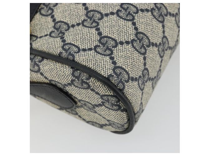 Borsa a Spalla GUCCI GG Supreme Sherry Line PVC Blu Navy Oro Rosso Auth YKZ858 D'oro - vista 11