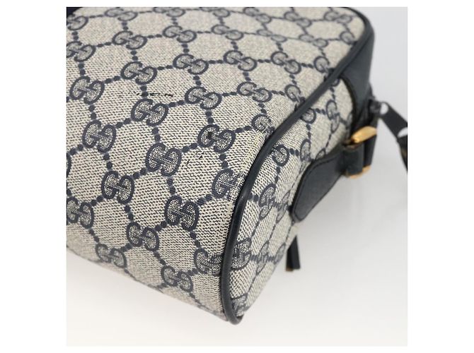 Borsa a Spalla Gucci GG Supreme Sherry Line PVC Blu Navy Oro 24 02 005 Auth AMZ375 D'oro - vista 12