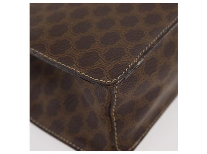 Céline Borsa a mano in tela Macadam Medallion CELINE in pelle PVC marrone oro Auth INZ093A D'oro - vista 10