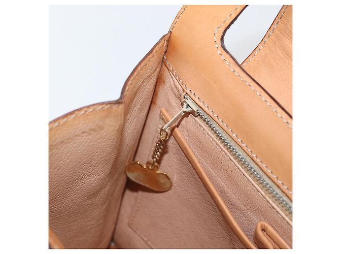 Céline Borsa a mano in tela Macadam Medallion CELINE in pelle PVC marrone oro Auth INZ093A D'oro - vista 20