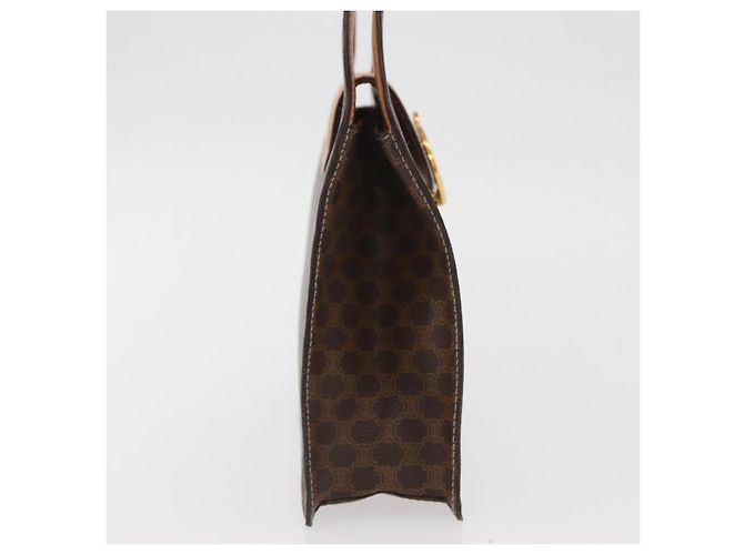 Céline Borsa a mano in tela Macadam Medallion CELINE in pelle PVC marrone oro Auth INZ093A D'oro - vista 5