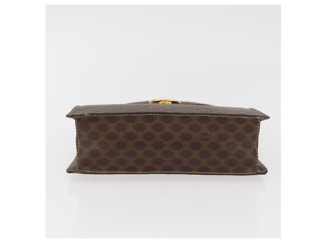 Céline Borsa a mano in tela Macadam Medallion CELINE in pelle PVC marrone oro Auth INZ093A D'oro - vista 9