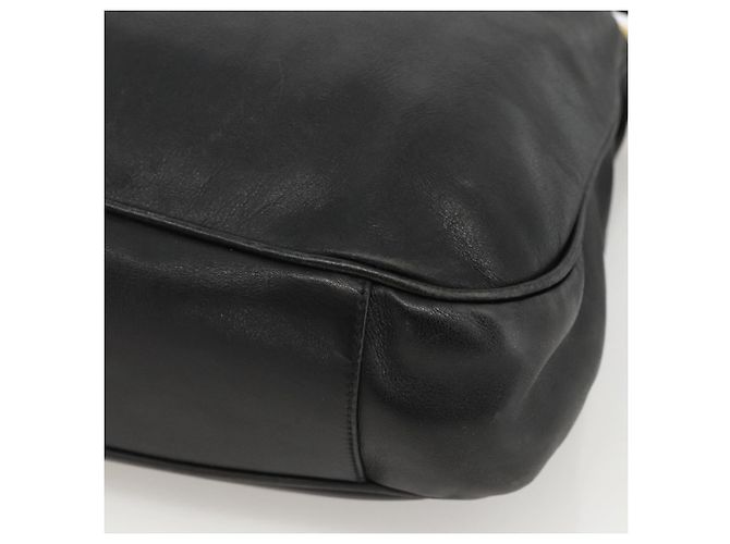 Borsa a Spalla in Pelle Gucci Bamboo 2way Nera Oro 001 1577 Auth YKZ474 Nero D'oro - vista 12