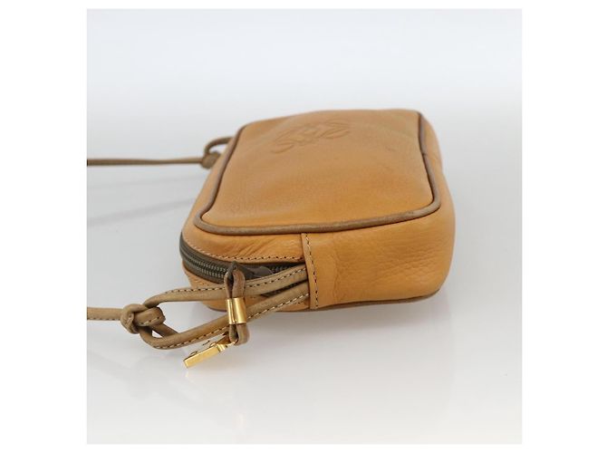 Borsa a Spalla LOEWE in Pelle Beige Oro Auth YKZ909 D'oro - vista 3