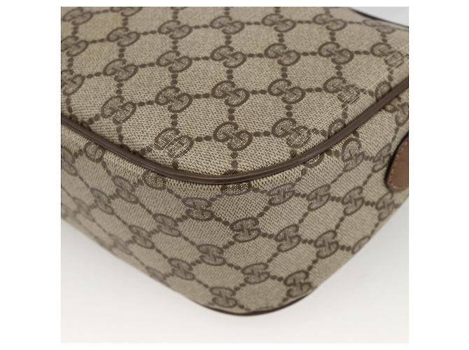 Borsa Sherry Line GG Supreme Web di GUCCI in PVC beige e oro 89 02 032 Auth INZ106 D'oro - vista 12