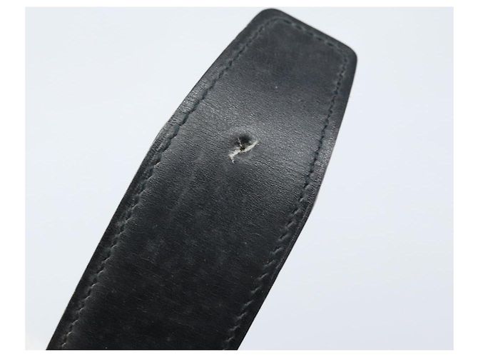 Hermès Cintura HERMES Constance H in pelle 31,5"" nera Auth YKZ106 Nero - vista 10
