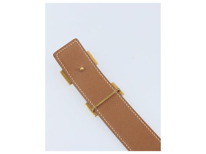 Hermès Cintura HERMES Constance H in pelle 31,5"" nera Auth YKZ106 Nero - vista 7