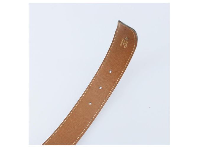 Hermès Cintura HERMES Constance H in pelle 31,5"" nera Auth YKZ106 Nero - vista 9