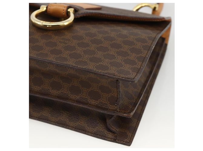 Céline Borsa a mano in tela Macadam CELINE in pelle PVC marrone e oro Auth hk3589 D'oro - vista 10