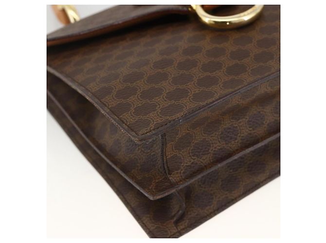 Céline Borsa a mano in tela Macadam CELINE in pelle PVC marrone e oro Auth hk3589 D'oro - vista 11