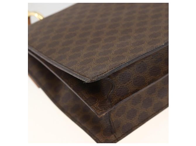 Céline Borsa a mano in tela Macadam CELINE in pelle PVC marrone e oro Auth hk3589 D'oro - vista 13
