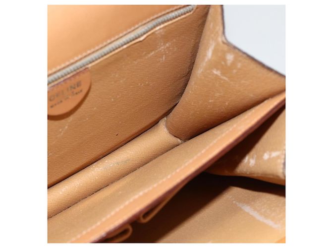 Céline Borsa a mano in tela Macadam CELINE in pelle PVC marrone e oro Auth hk3589 D'oro - vista 17