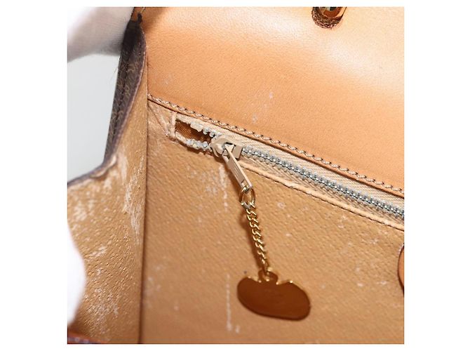 Céline Borsa a mano in tela Macadam CELINE in pelle PVC marrone e oro Auth hk3589 D'oro - vista 19