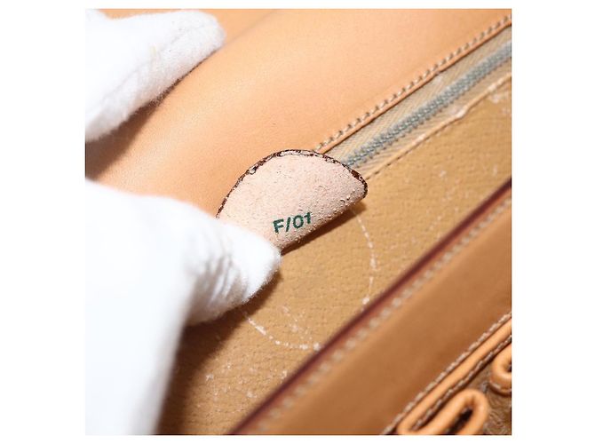 Céline Borsa a mano in tela Macadam CELINE in pelle PVC marrone e oro Auth hk3589 D'oro - vista 22