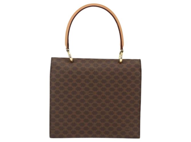 Céline Borsa a mano in tela Macadam CELINE in pelle PVC marrone e oro Auth hk3589 D'oro - vista 3