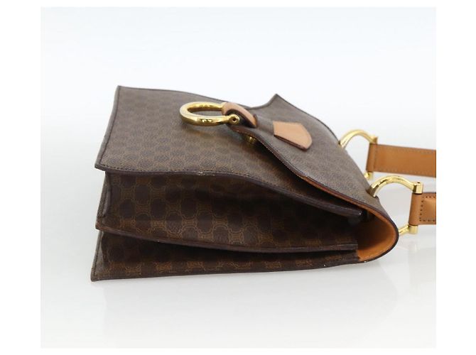 Céline Borsa a mano in tela Macadam CELINE in pelle PVC marrone e oro Auth hk3589 D'oro - vista 5