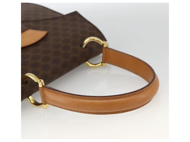 Céline Borsa a mano in tela Macadam CELINE in pelle PVC marrone e oro Auth hk3589 D'oro - vista 7