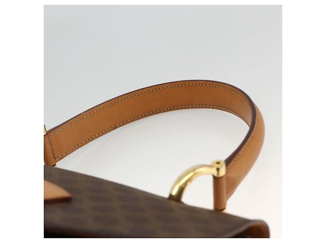 Céline Borsa a mano in tela Macadam CELINE in pelle PVC marrone e oro Auth hk3589 D'oro - vista 8